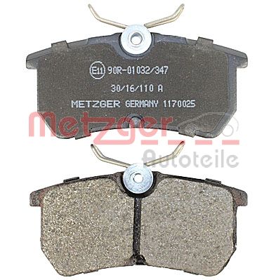 METZGER 1170025 Bremsbelagsatz, Scheibenbremse